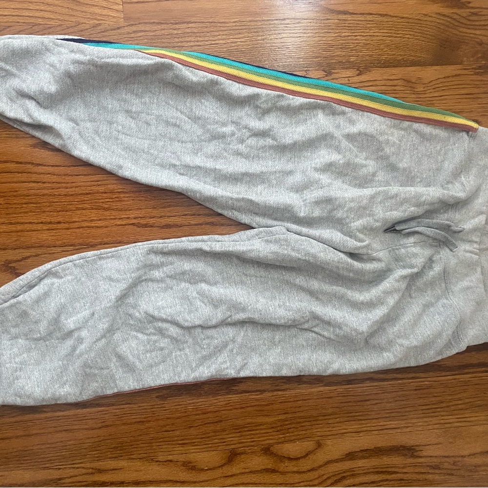 Sundry Gray Joggers with Colorful Stripe